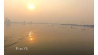 Flycam Hồ Tây - Hà Nội - hoàng hôn tuyệt đẹp